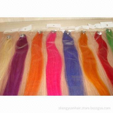 Clip-in synthetic hair extensions, various colors are available